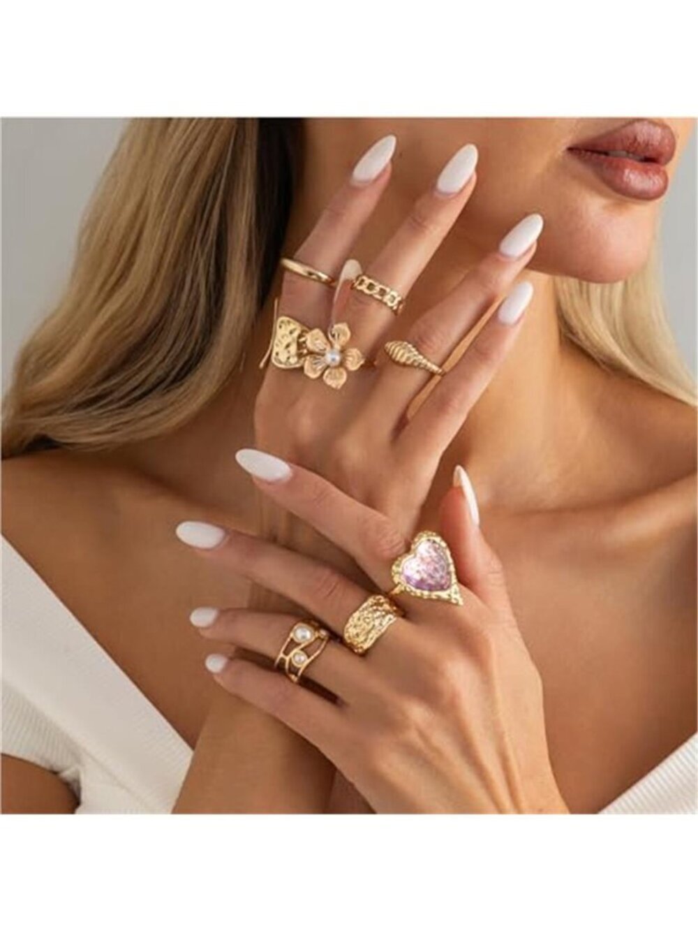 Stackable Gold Rings Set